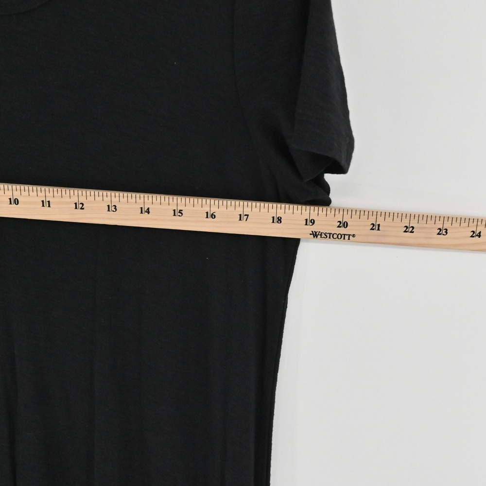 James Perse Short Sleeve Jersey Tee Shirt Dress Womens Size 3 L Black Minimalist - Picture 4 of 11